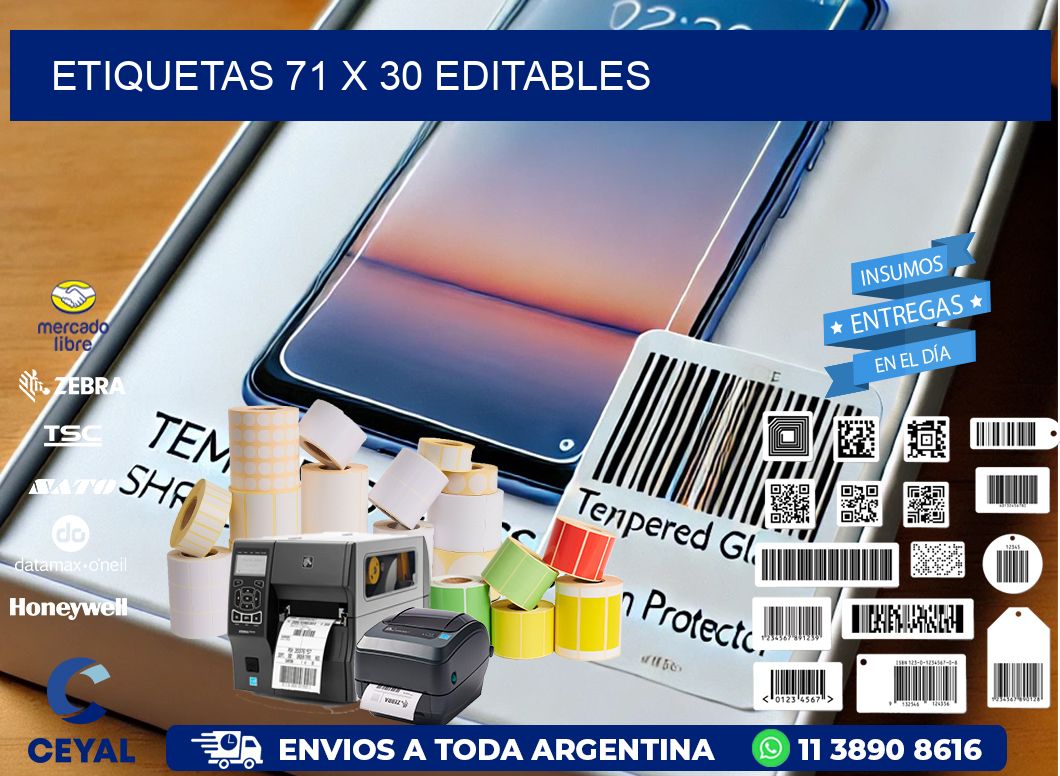 ETIQUETAS 71 x 30 EDITABLES