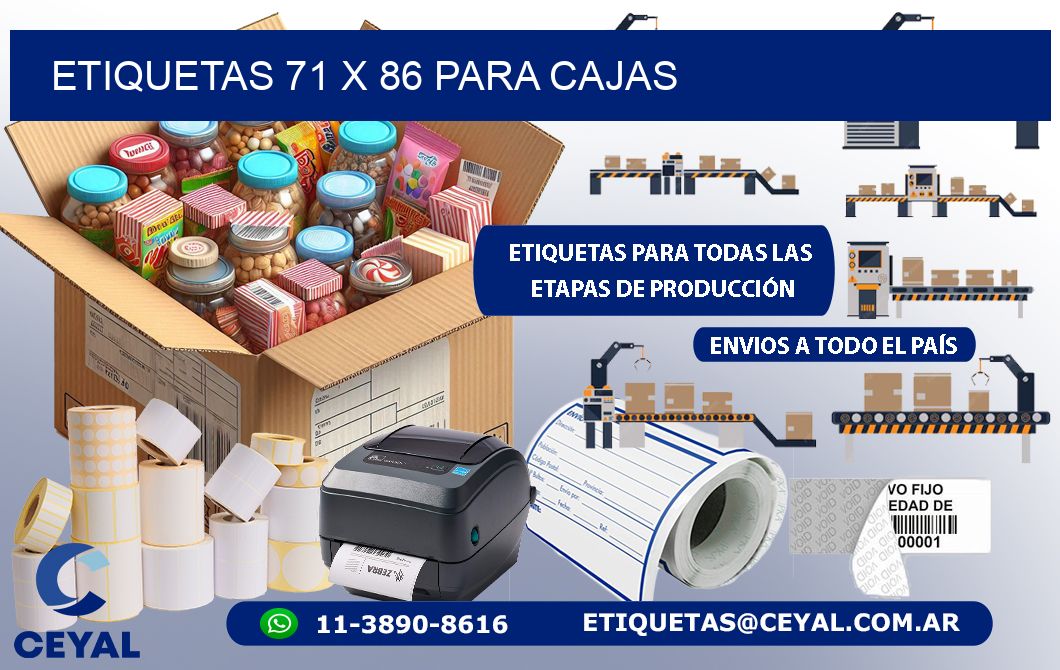 ETIQUETAS 71 x 86 PARA CAJAS