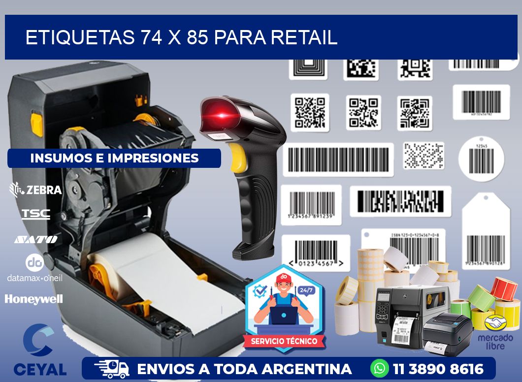 ETIQUETAS 74 x 85 PARA RETAIL