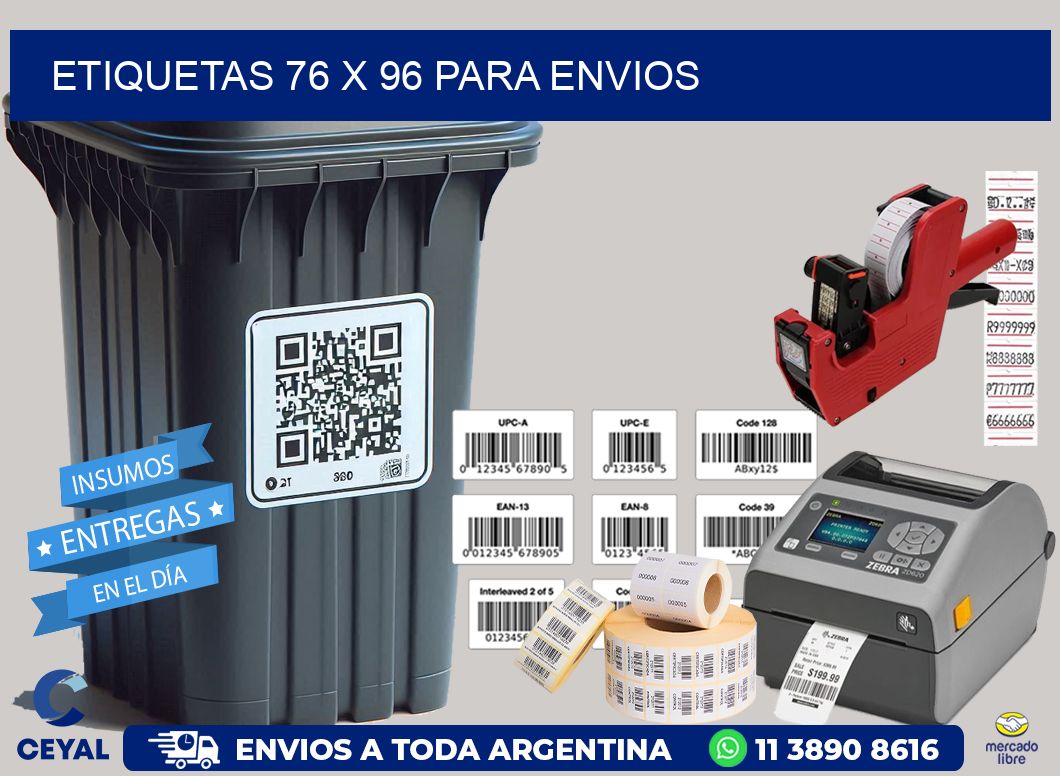 ETIQUETAS 76 x 96 PARA ENVIOS
