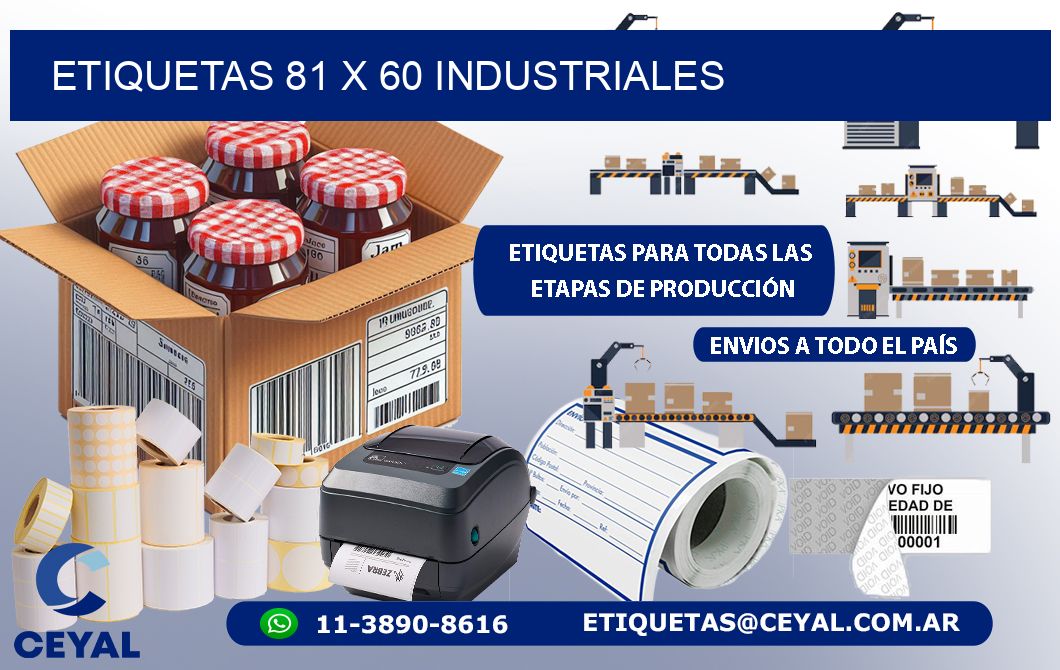 ETIQUETAS 81 x 60 INDUSTRIALES