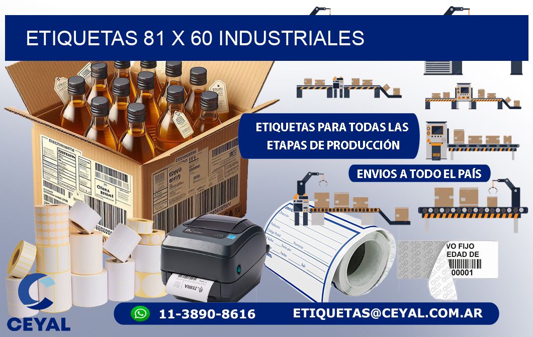 ETIQUETAS 81 x 60 INDUSTRIALES