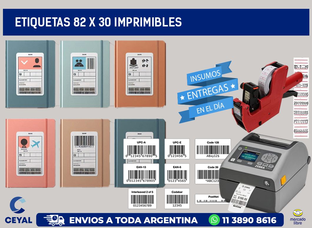 ETIQUETAS 82 x 30 IMPRIMIBLES
