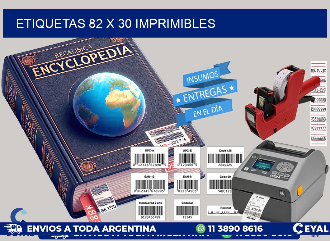 ETIQUETAS 82 x 30 IMPRIMIBLES