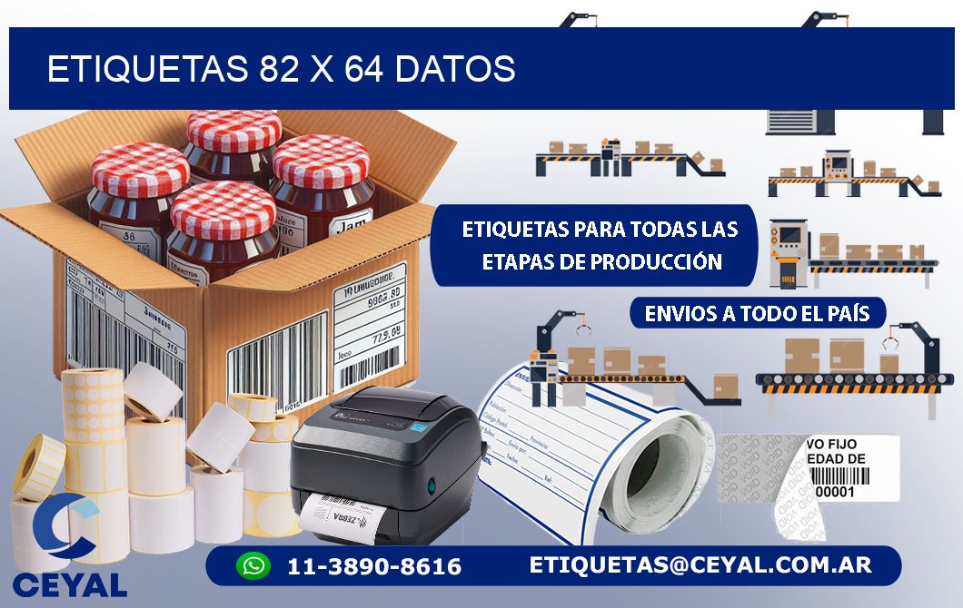 ETIQUETAS 82 x 64 DATOS