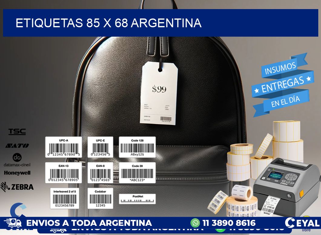 ETIQUETAS 85 x 68 ARGENTINA