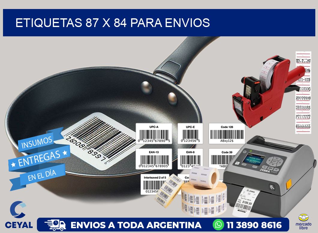 ETIQUETAS 87 x 84 PARA ENVIOS