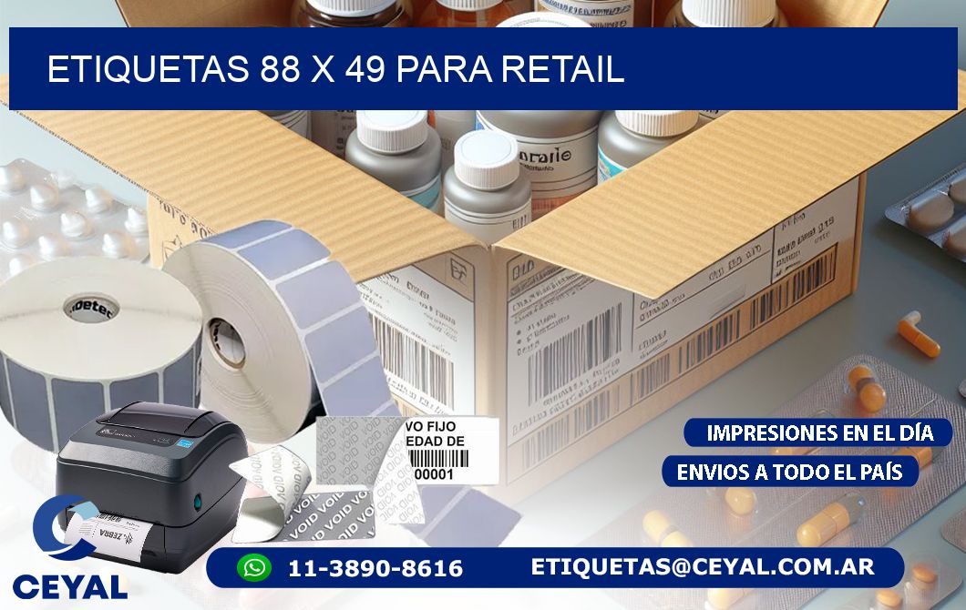 ETIQUETAS 88 x 49 PARA RETAIL