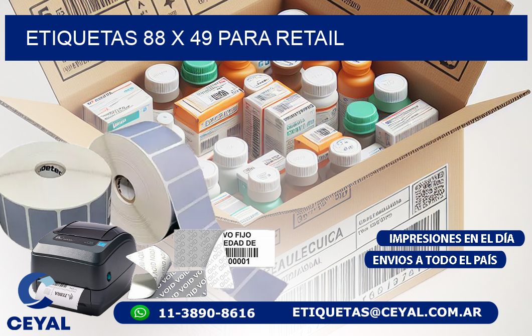 ETIQUETAS 88 x 49 PARA RETAIL