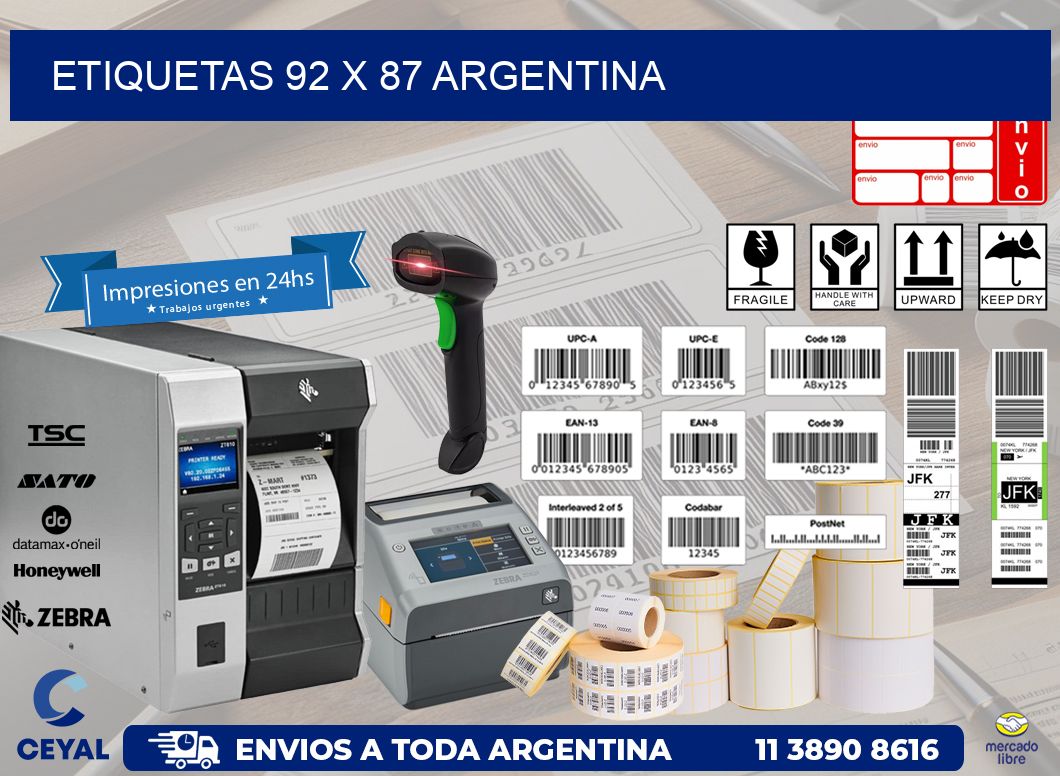 ETIQUETAS 92 x 87 ARGENTINA