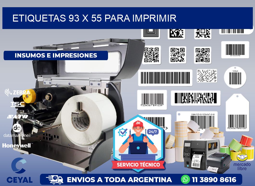 ETIQUETAS 93 x 55 PARA IMPRIMIR