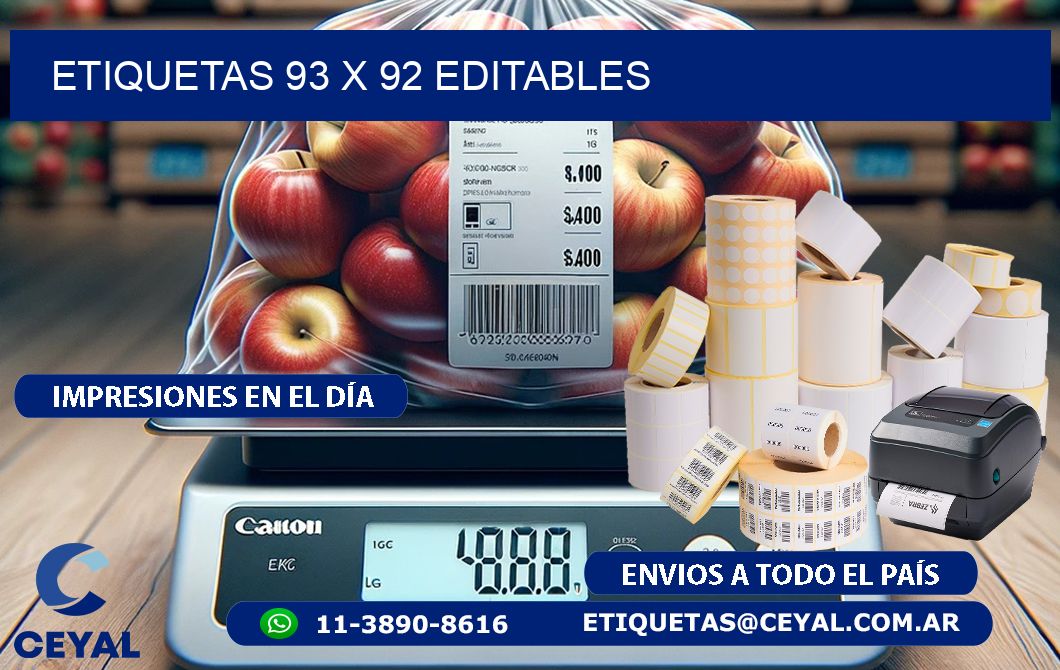 ETIQUETAS 93 x 92 EDITABLES