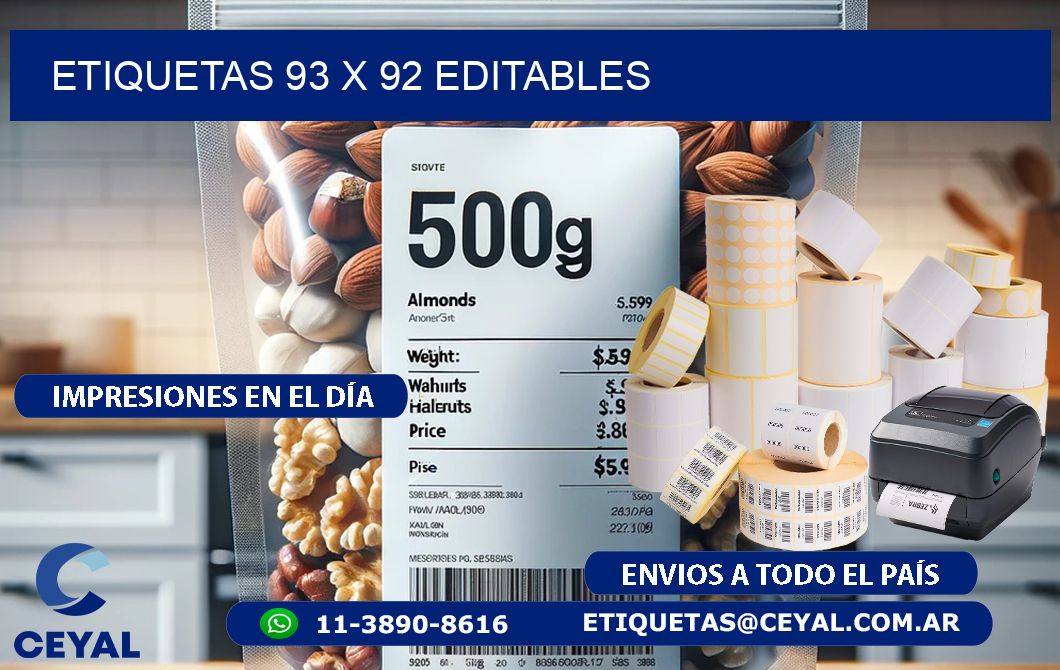 ETIQUETAS 93 x 92 EDITABLES