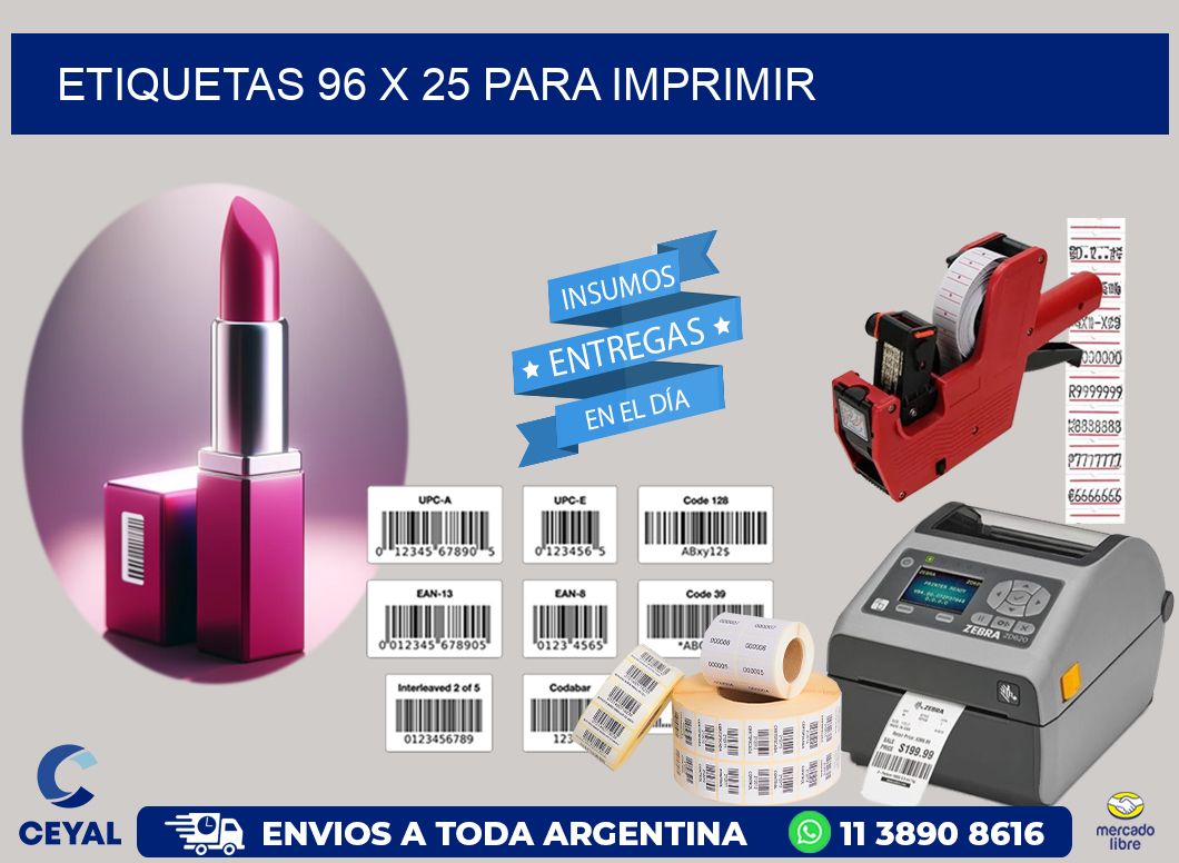 ETIQUETAS 96 x 25 PARA IMPRIMIR