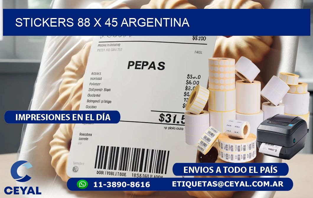 STICKERS 88 x 45 ARGENTINA