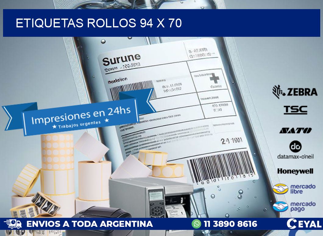 etiquetas rollos 94 x 70