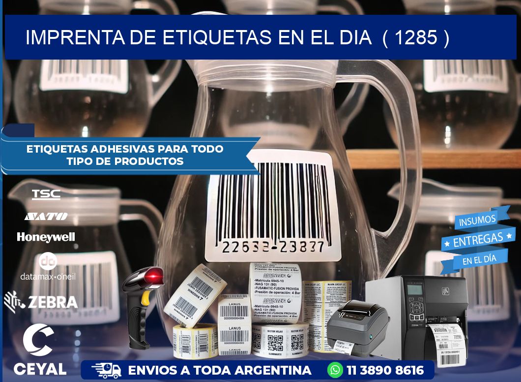 imprenta de etiquetas en el dia ( 1285 )