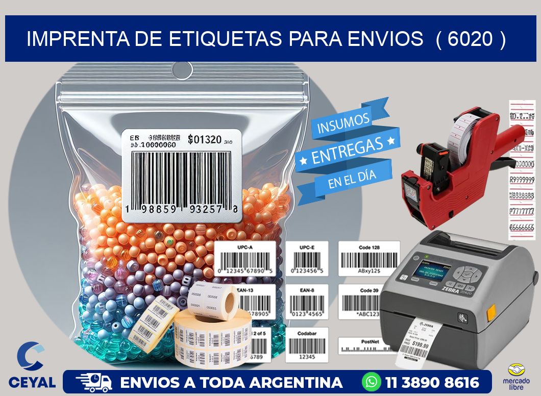 imprenta de etiquetas para envios  ( 6020 )