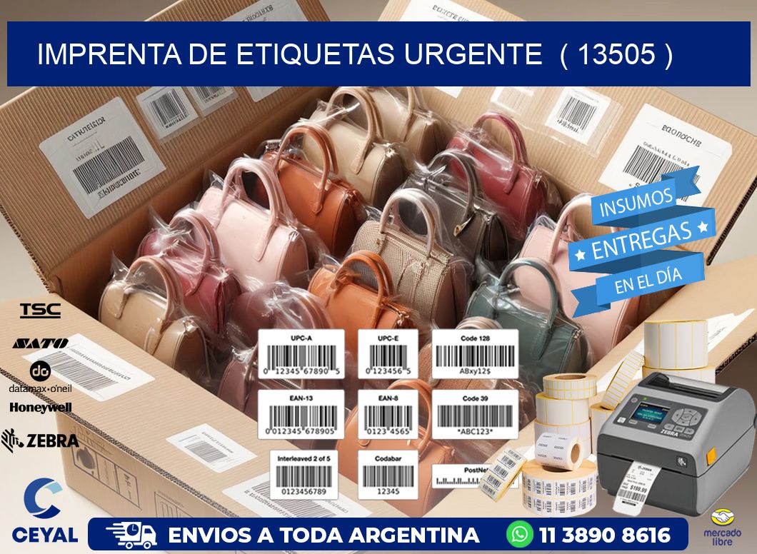 imprenta de etiquetas urgente  ( 13505 )