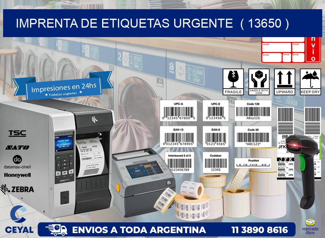 imprenta de etiquetas urgente ( 13650 )