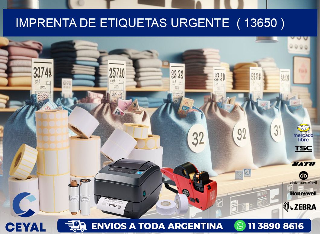 imprenta de etiquetas urgente ( 13650 )