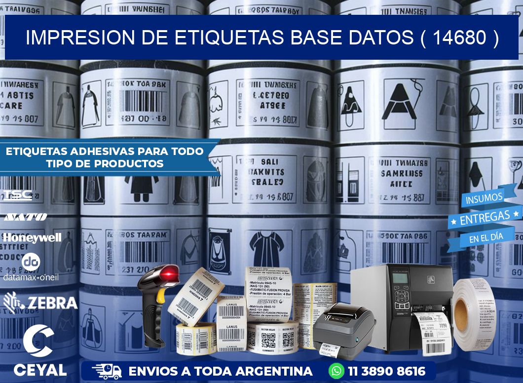 impresion de etiquetas base datos ( 14680 )