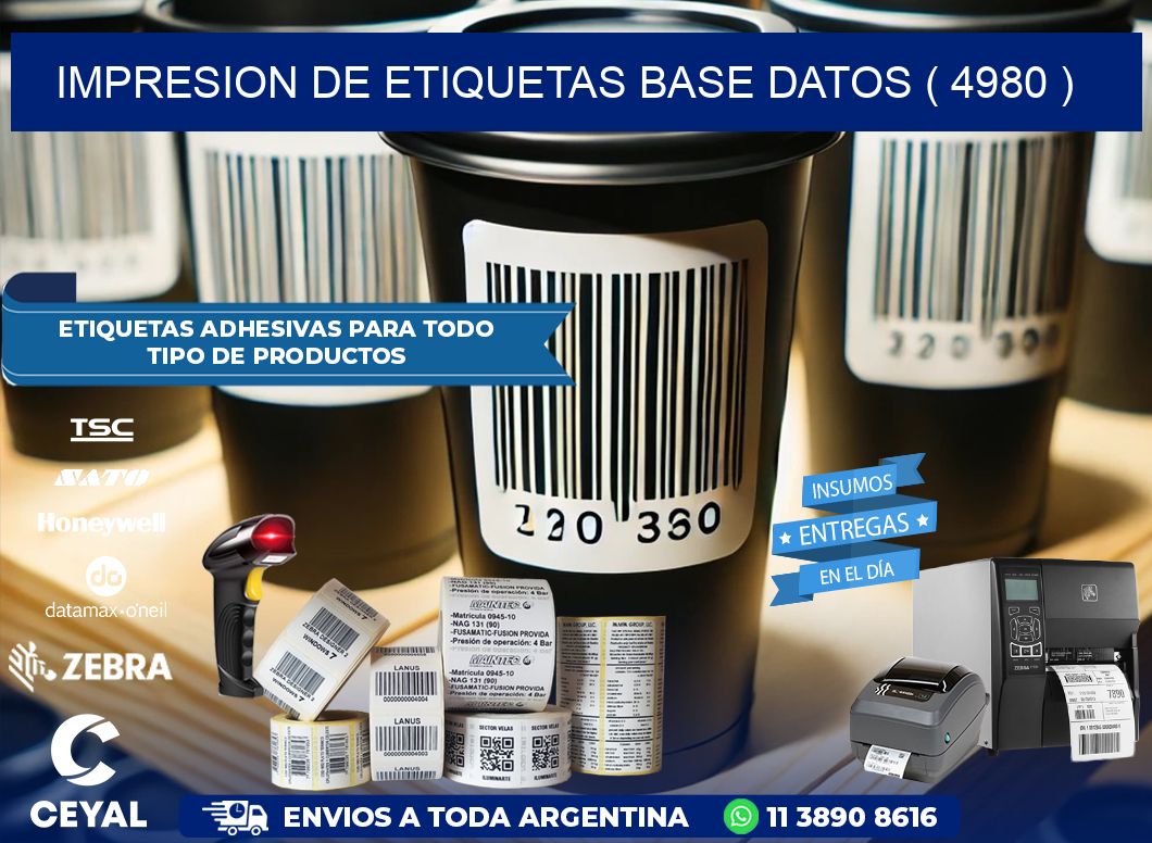 impresion de etiquetas base datos ( 4980 )