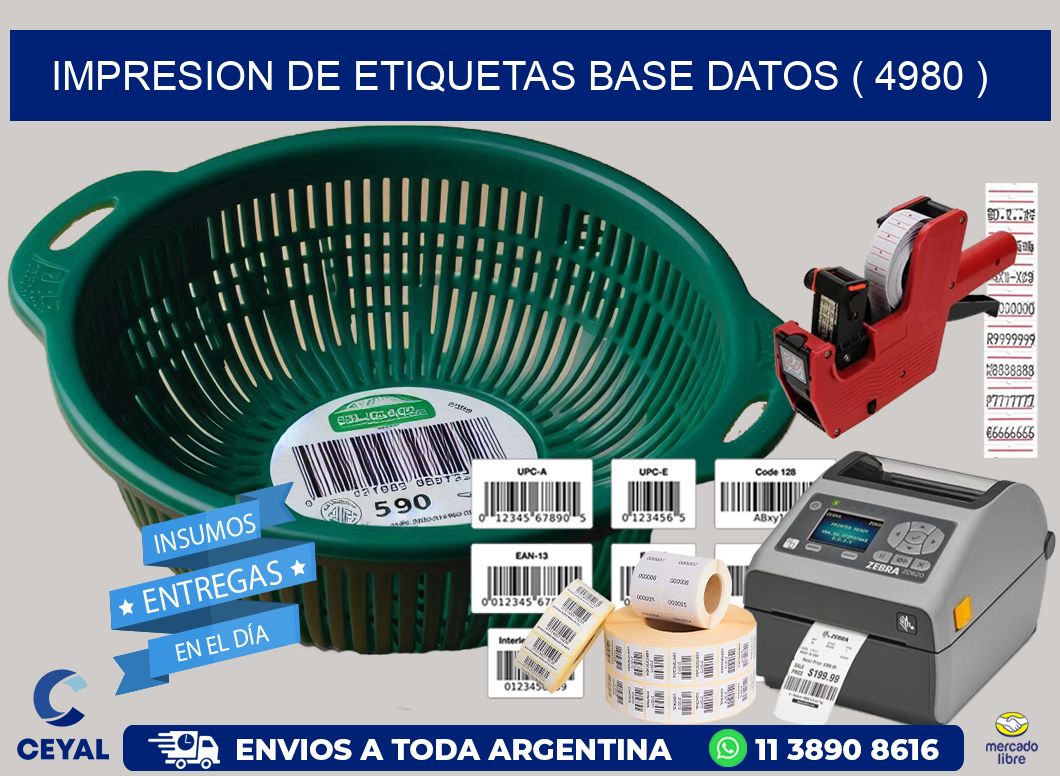 impresion de etiquetas base datos ( 4980 )