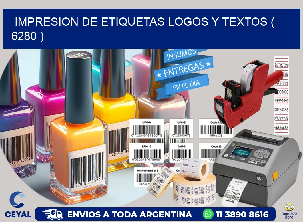 impresion de etiquetas logos y textos ( 6280 )