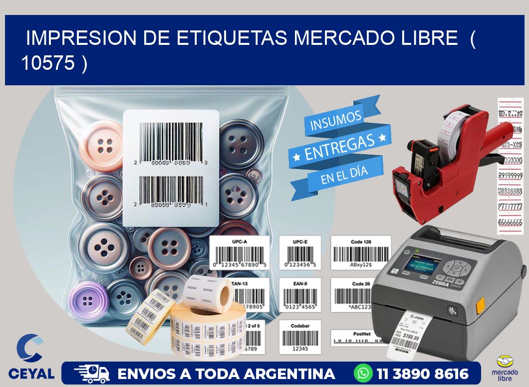impresion de etiquetas mercado libre ( 10575 )