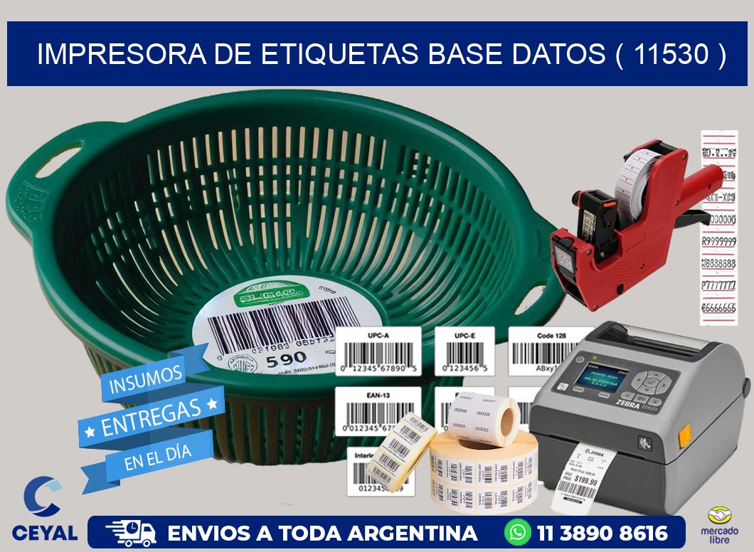 impresora de etiquetas base datos ( 11530 )