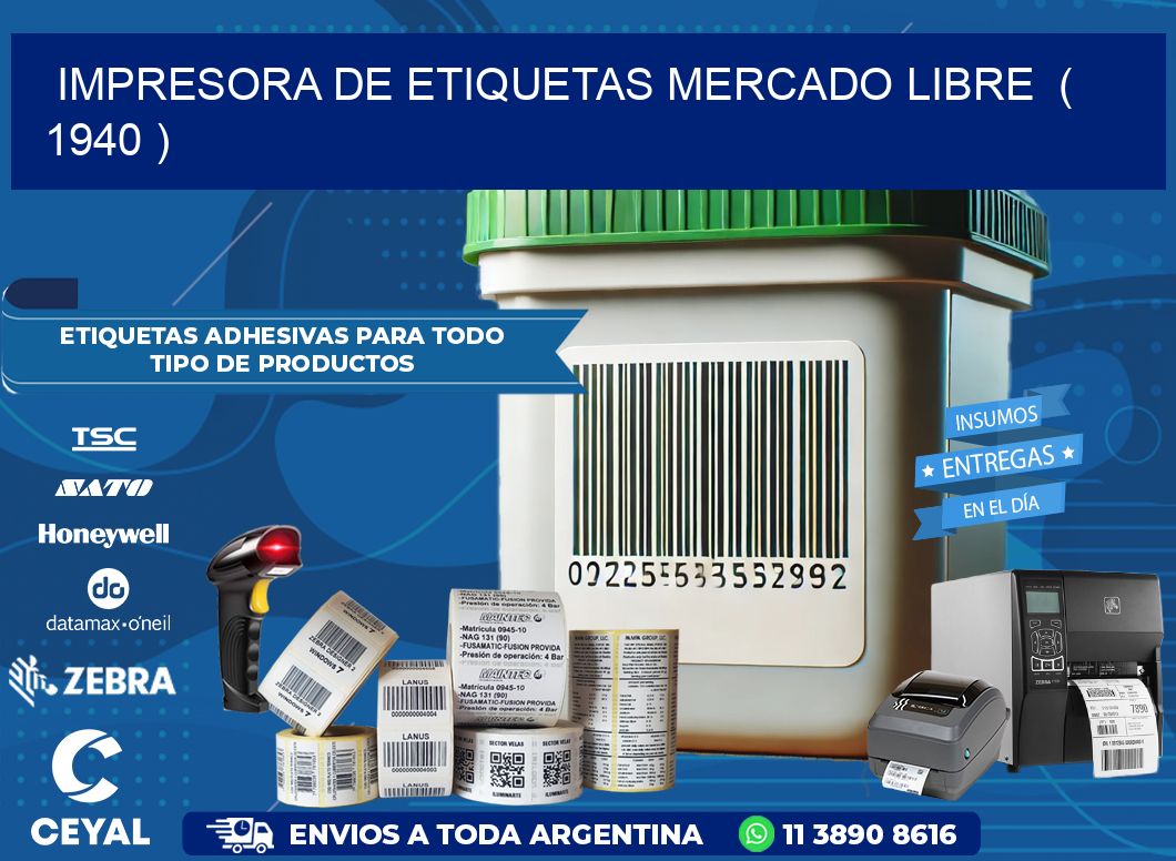 impresora de etiquetas mercado libre  ( 1940 )