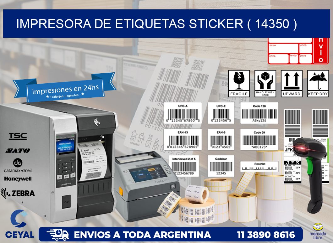 impresora de etiquetas sticker ( 14350 )
