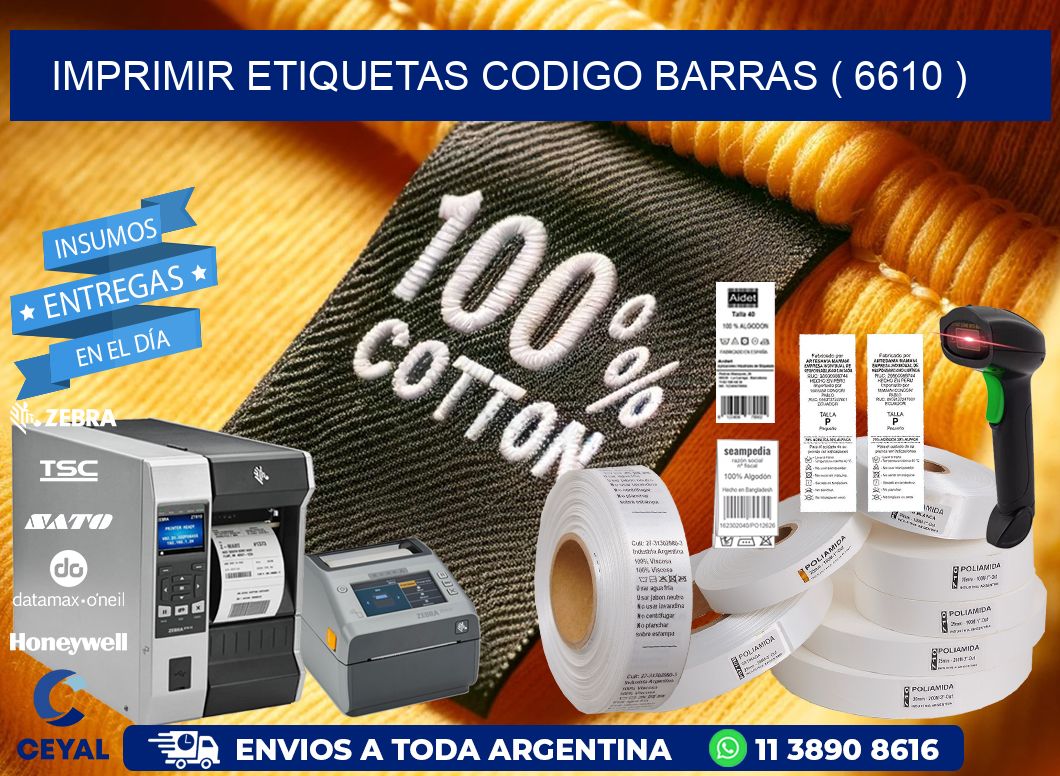 imprimir etiquetas codigo barras ( 6610 )