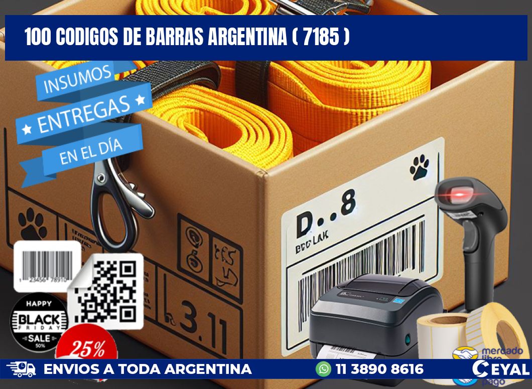 100 codigos de barras argentina ( 7185 )