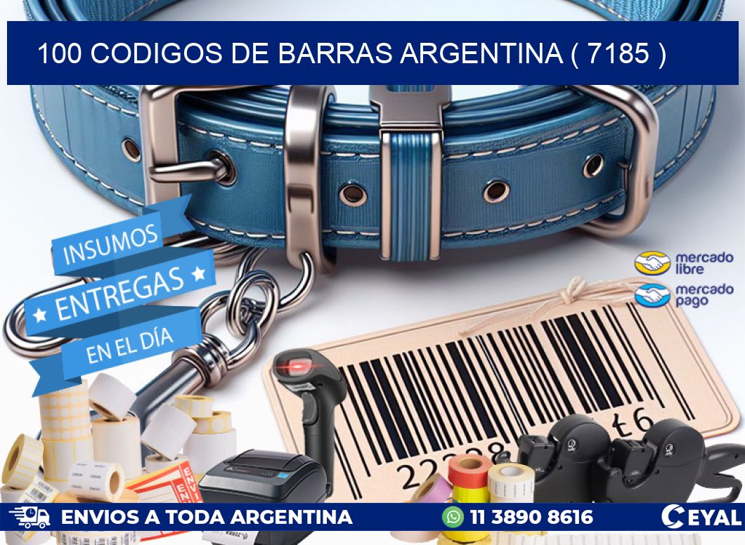 100 codigos de barras argentina ( 7185 )