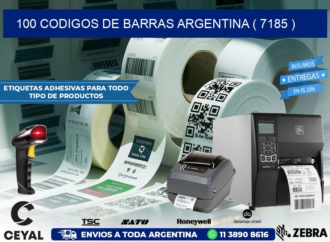 100 codigos de barras argentina ( 7185 )
