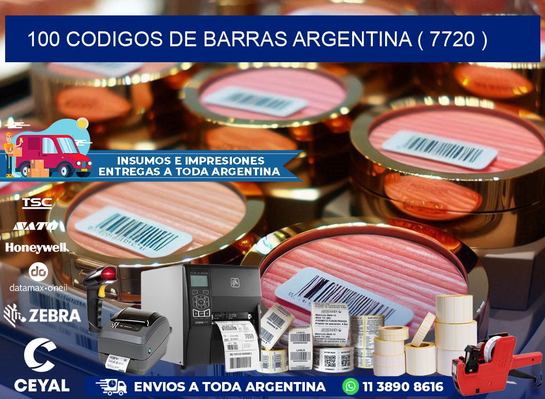 100 codigos de barras argentina ( 7720 )