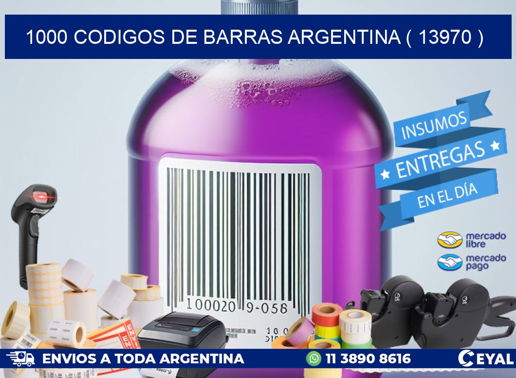 1000 codigos de barras argentina ( 13970 )