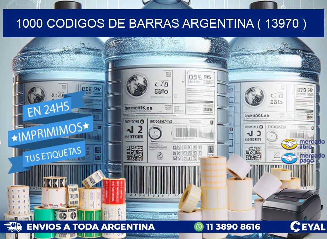 1000 codigos de barras argentina ( 13970 )