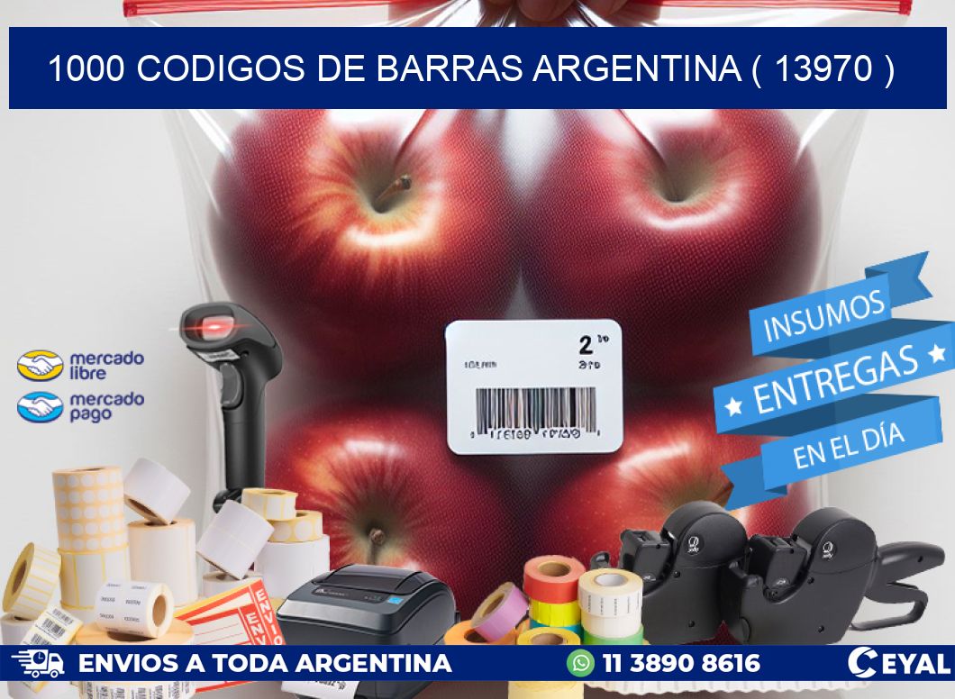 1000 codigos de barras argentina ( 13970 )