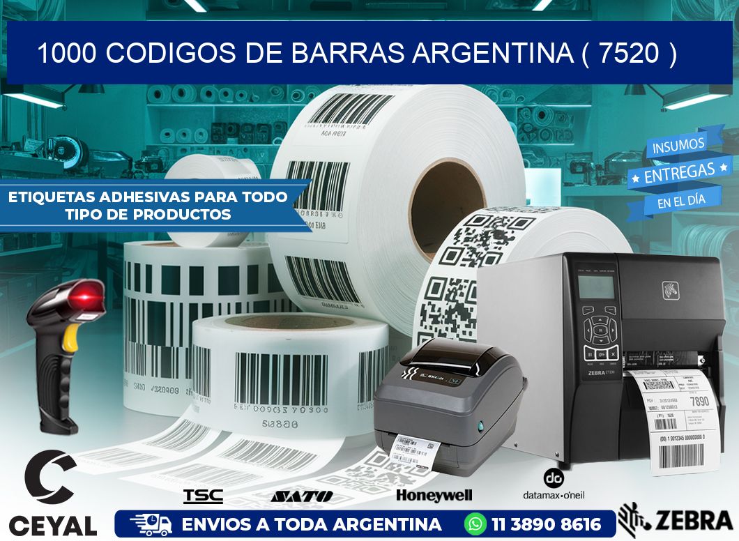 1000 codigos de barras argentina ( 7520 )
