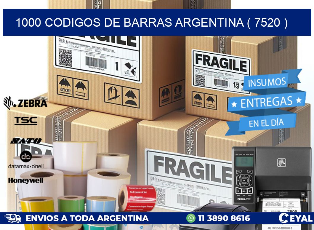 1000 codigos de barras argentina ( 7520 )