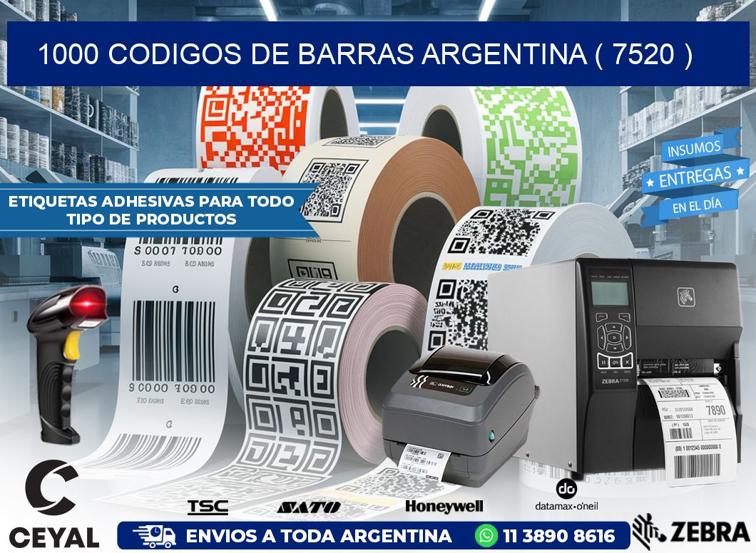 1000 codigos de barras argentina ( 7520 )