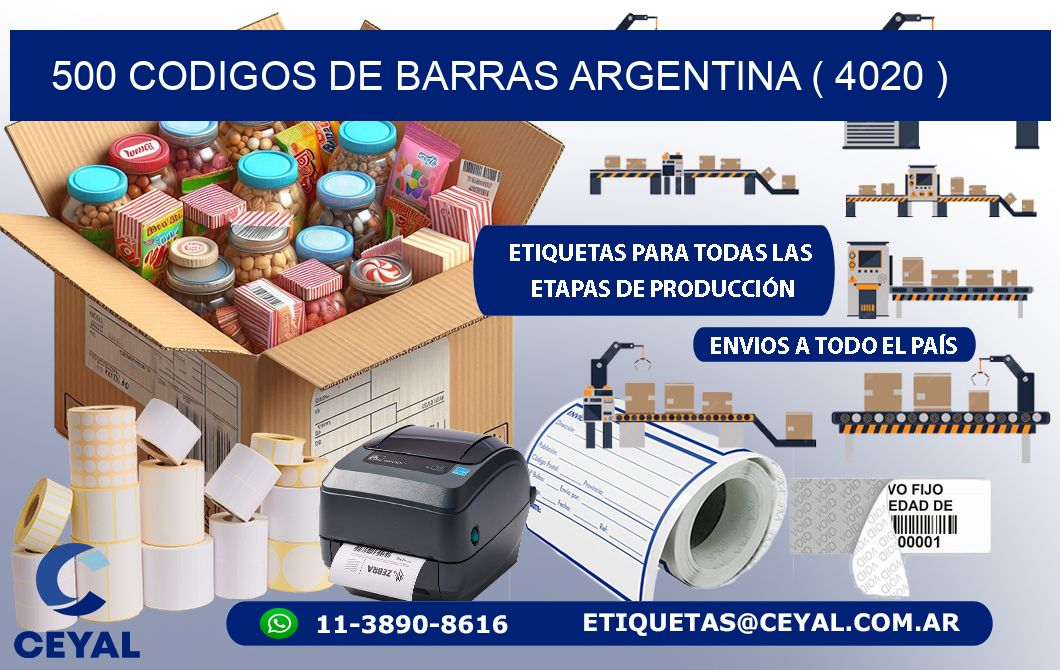 500 codigos de barras argentina ( 4020 )