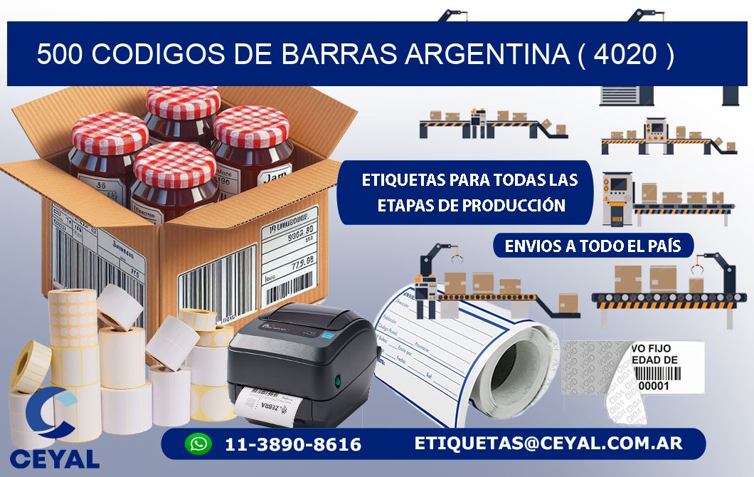 500 codigos de barras argentina ( 4020 )