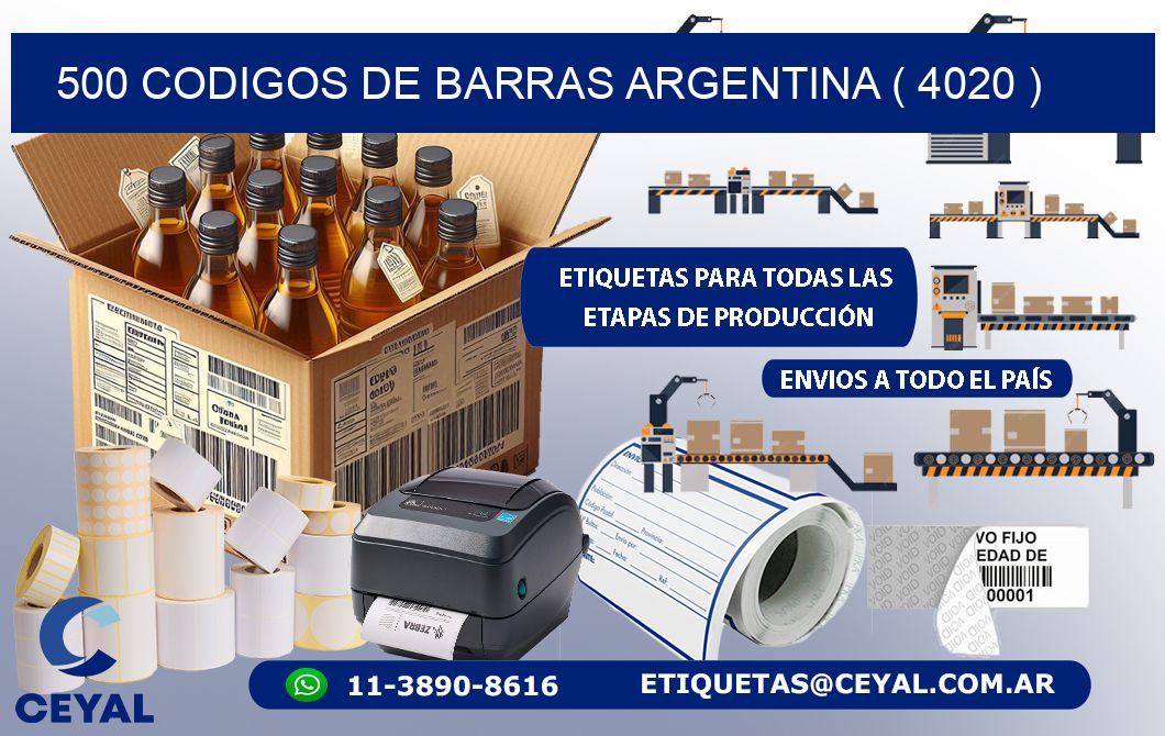 500 codigos de barras argentina ( 4020 )