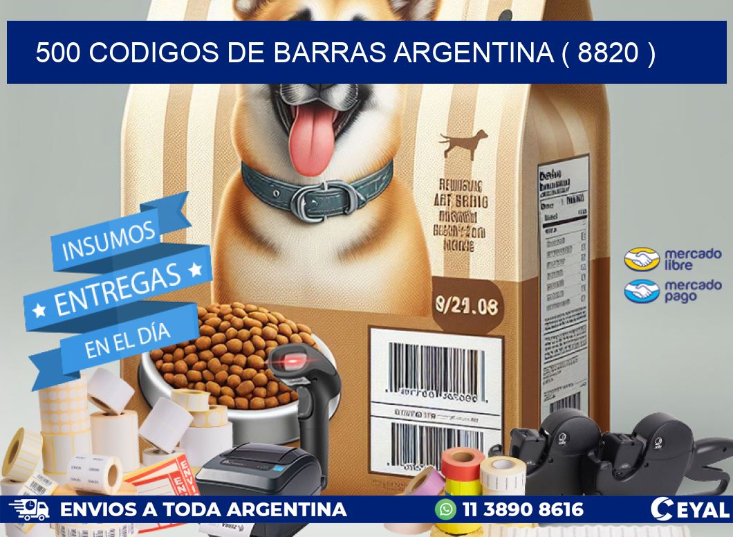 500 codigos de barras argentina ( 8820 )