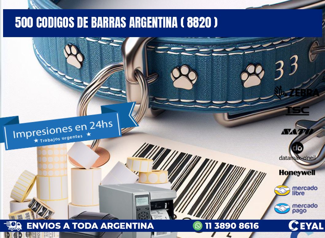 500 codigos de barras argentina ( 8820 )