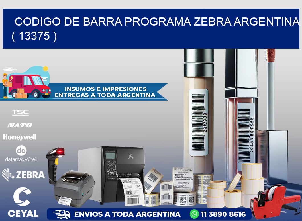 CODIGO DE BARRA PROGRAMA ZEBRA ARGENTINA ( 13375 )